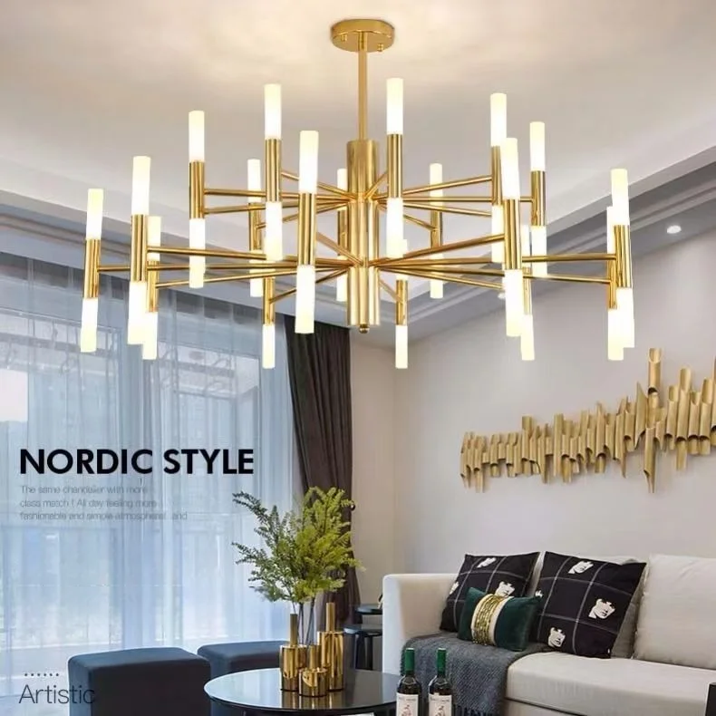 Gold/Black Modern Led Art Pendant Lamp For Kitchen Living Room Loft Bedroom - $131.45+