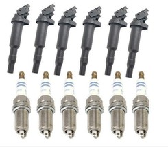 6pc Ignition Coils 0221504470 +12122158253 6pc Spark Plugs Kit set Compatible - £96.79 GBP