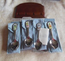 Avon Hospitality Spoon Rack & 4 Collectors Spoons 1985 - £31.29 GBP