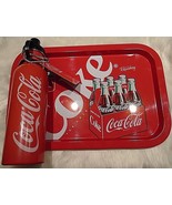 Coca Cola stainless steel bottle and serving tray - $19.75