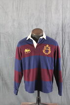Vintage Polo Rugby Jersey - Blue and Maroon Striped - Men&#39;s Medium - €127,95 EUR