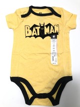 DC Comincs Boys Yellow Batman Short Sleeve Bodysuit Size NWT Size: 9 Mo. - £9.43 GBP
