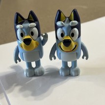 Bluey Action Figure Toy Cartoon Dog Disney Blue 2.25&quot; Tall smiling serio... - $14.80