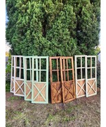 Arch Wood Farmhouse Barn Door Rustic Distress Wall Decor Set of 2, 39&quot; H... - $75.90