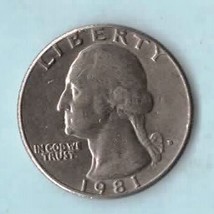  1981 D Washington Quarter - Circulated - Moderate Wear - $2.25