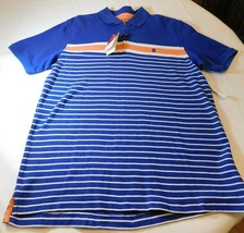 Izod The Advantage Polo Men&#39;s Short Sleeve Polo Shirt M Heritage Pique Mazarine - $30.88