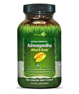 Ashwagandha Mind &amp; Body Extra Strength Irwin Naturals 60 Liquid SoftGels... - $14.95