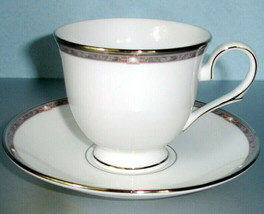 Lenox Pearlescence Platinum Tea Cup &amp; Saucer New - £25.40 GBP