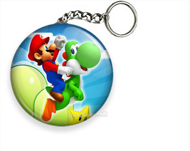 SUPER MARIO BROTHERS RIDING YOSHI HD KEYCHAIN KEY FOB RING CHAIN GAMER G... - $13.94+