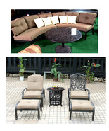 5 pc patio set chaise lounge chairs end table Elisabeth 2-Pc curved outd... - $4,664.99 CAD