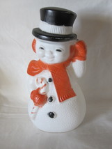 vintage 1960&#39;s Poloron 13&quot; light up Blow-Mold : Tabletop Snowman - £39.96 GBP