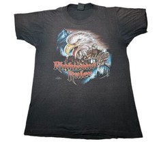 Vtg 3D emblem Harley Davidson T-Shirt 1986 Righteous Ruler Everett, Wa. Sz S - £316.44 GBP