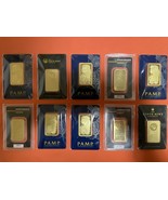10 Gold Bars 311 Grams PAMP Suisse Argor Heraeus Perth Mint 10 Ounces Fine Gold - $31,000.00