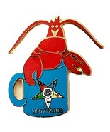 2008 Maine Order Of The Eastern Star Pin Lobster Mug Enamel Filled Frate... - $19.99