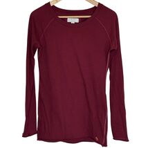 Abercrombie &amp; Fitch Burgundy Long Sleeve Top Womens Large Basic Tee - $15.99