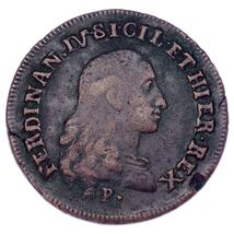 1790 Italian States Naples 3 Tornesi VF+ Condition KM #206 - $105.81