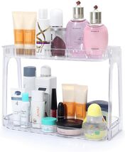 Bathroom Organizers and Storage, Clear 2-Tier Bathroom Plastic 6.3&quot;D x 1... - $17.82