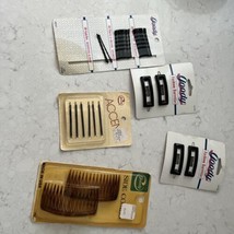 Vintage Goody Hair Lot Side Combs, Fashion Barette, Accent Bob Pins &amp; Bo... - £13.93 GBP