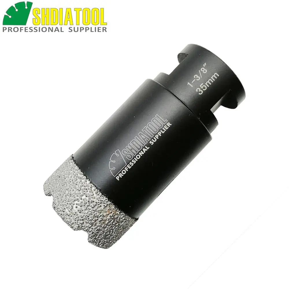 SHDIATOOL 1-3/8&quot; Vacuum zed  Dry drilling drill bits Dia 35mm 5/8-11 Thread porc - $277.02