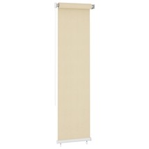 vidaXL Outdoor Roller Blind Cream 23.6&quot;x90.6&quot; HDPE - £34.60 GBP