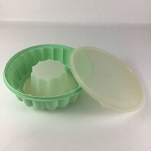 Tupperware 3pc Mint Green Jello Mold Ring Vintage Jel N Serve Food Storage - $29.65