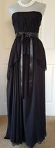 $750 Tibi New York Exclusive Black Pure Silk Runway Peplum Dress Gown 2 - £233.77 GBP