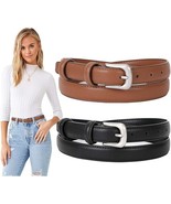 SUOSDEY 2 Pack Womens Skinny Leather Belt Solid Color Waist Belt with Pi... - €18,93 EUR SUOSDEY 2 Pack Womens Skinny Leather Belt Solid Color Waist Belt with Pi... - €18,93 EUR
