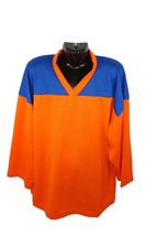 Xtreme Basics Yth L/XL Orange Blue Hockey Jersey - Youth Large Xlarge Used - £5.50 GBP