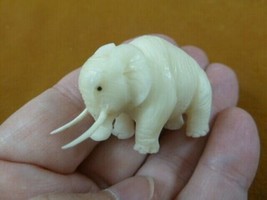 (tb-ele-24) African Elephant Tagua NUT palm figurine Bali carving safari... - £37.50 GBP