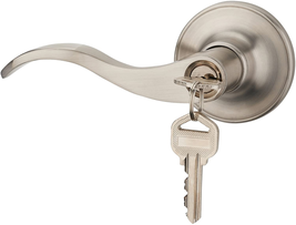 HENYIN Wave Lever Keyed Entry Door Lock/Door Knob Hardware Wave Handle and Close - £22.16 GBP