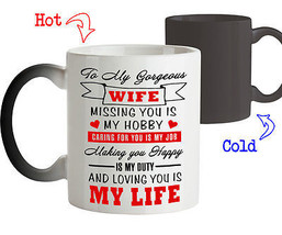 Magic Mug Gift for Wife To My Gorgeous Wife Loving you is My Life Gift for Her - £21.44 GBP