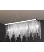 Modern Crystal Chandelier L31.5&quot; x W 8&quot; x H12&quot; Open Box HLP00408 - $1,040.66 MXN