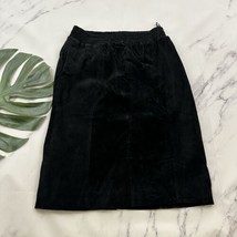 Atlantic Beach Leather Works Womens Vintage Suede Pencil Skirt Size S Black - $27.71
