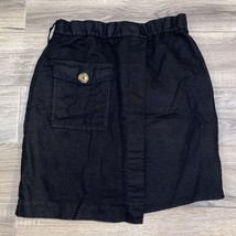 Zara Basic Womens Black Faux Wrap Casual Skirt, Size Medium - $10.99