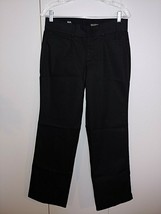 Dockers Khaki Goodness Inside Ladies Stretch Black PANTS-6M-COTTON BLEND-31.5 In - £11.00 GBP
