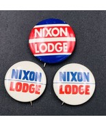 Lot of Three (3) VTG Richard Nixon Lodge Presidential Campaign Pin w/Uni... - £12.48 GBP