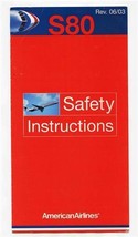 American Airlines S80 Safety Card 06/03 - £13.98 GBP