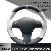 2023 Custom Car Steering Wheel Braid Cover for Tesla Model 3 Model Y 201... - £25.86 GBP+