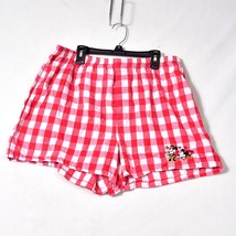 Disney Store Mickey &amp; Minie Mouse Sleep Shorts Red Check Size Large - £13.08 GBP