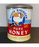 Vintage North American Pure Honey Empty Tin Can W/Lid -- 1950&#39;s - $644.26 MXN