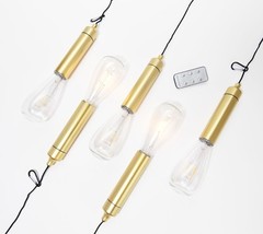 BrightEase Set of 5 Battery Powered Indoor/Outdoor Hang Lights in Gold - $19,211.88 MXN