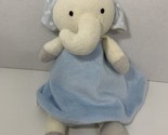 Sumersault Security Buddies blue plush elephant lovey baby toy dress - $6.92