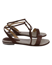 Alexandre Birman Braided Flat Sandals In Calfskin Leather Women Brown Si... - $113.05