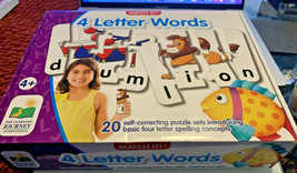 The Learning Journey: Match It! - 4 Letter Words - 20 Piece Self-Correct... - £9.96 GBP