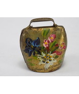 Vintage HANDMADE COPPER COW BELL Switzerland Handpainted Floral Motif 2&quot;... - $158.21 MXN