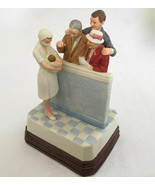 NORMAN ROCKWELL MUSEUM MUSIC BOX FIGURINE &quot;THE NEW ARRIVAL&quot;  7.5x5x4&quot; 1.... - £63.15 GBP