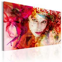 Tiptophomedecor Abstract Canvas Wall Art - Woman Is A Riddle - Stretched &amp; Frame - £64.13 GBP+