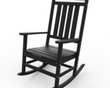 Outdoor Rocking Chair, Looks Like Wood, High Back Poly Lumber Patio Rock... - $252.99