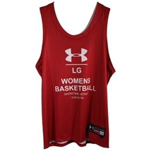 Womens Basketball Jersey Red Under Armour Sleeveless Tank Tank Top Size L Large - £15.17 GBP