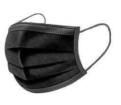 50pcs Adult Disposable Mist Filter Black Mask Individually Wrapped by W CCW - $11.99